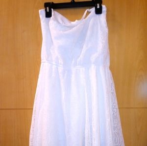 white spaghetti strap dress